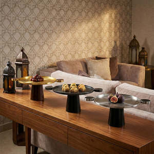 Luxury Gold Pedestal Cake Stand Metal Dessert Display Tray for Bakery Hotel Buffet Wedding Catering Supplies - Product Image 4