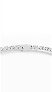 Pulsera de tenis atemporal con diamantes cultivados en laboratorio de corte ovalado, oro de 14K, joyería fina de lujo, fabricante mayorista - Product Image 4