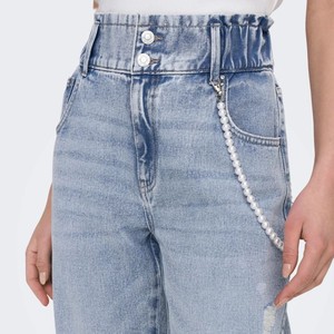 Jeans en denim premium pour femmes, pantalon taille haute en coton doux, vêtements décontractés élégants, vente en gros, jeans d'usine, coton confortable - Product Image 6