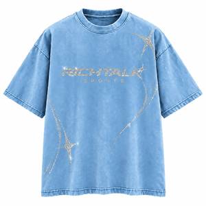 เสื้อยืดแขนสั้นทรงปกติสำหรับผู้ชาย พิมพ์ลายตัวอักษรด้วยเพชรด้านหน้า พิมพ์ลายดิจิทัล สปอร์ต คอกลม ผ้าฝ้ายเจอร์ซีย์ ระบายอากาศได้ดี - Product Image 1
