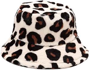 Chapeau d'hiver personnalisé de haute qualité en fausse fourrure à imprimé léopard pour femmes, chapeau bob confortable et élégant pour le temps froid - Product Image 1