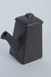 Brown Reactive Glaze <b>Ceramic</b> Square Soy Sauce <b>Pot</b> 200ml with Lid for Kitchen Restaurant Tableware Soy Sauce Vinegar Serving - Product Image 4