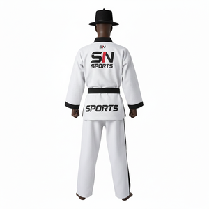 Conjunto de Gi de Jiu Jitsu BJJ de Alta Calidad, Pantalones al por Mayor, Tela Ligera de Poliéster/Algodón de 340g, Uniforme de Taekwondo con Logotipo Personalizado - Product Image 2