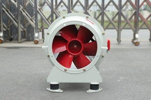 Ventilateur axial à entraînement direct avec base pour l'extraction de fumée dans les couloirs AXP-5-3D en acier au carbone fabriqué au Vietnam avec roulement à billes - Product Image 2