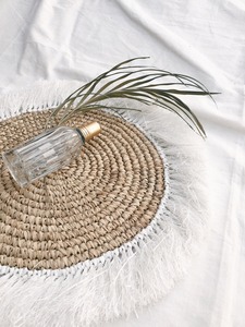 Macrame And Jute Round Placemats Handmade Boho <b>Table</b> <b>Mats</b> for Events Guest Hosting Dining Decor and Gifting Use From India - Product Image 5