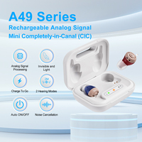 JINGHAO Amplificateur auditif rechargeable intra-auriculaire (ITE/CIC) noir mini, vente en gros à prix abordable