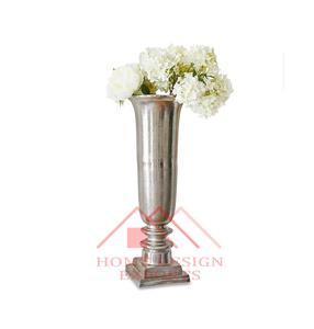 Vente chaude Grand Trompette Sol Vase Design Contemporain avec Nickelage pour Décoration de Table de Mariage et Usage Domestique - Product Image 1