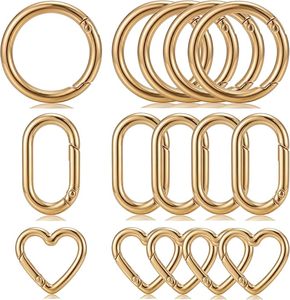 Llaveros de Mosquetón de Latón: Anillos, Corazones, Ovalados, Redondos. Llaveros Metálicos de Moda Hechos a Mano con Logotipo Personalizado. Accesorio de Regalo. - Product Image 1