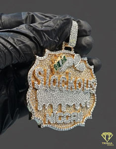 Colgante con Nombre Personalizado con Diamantes de Moissanita, Estilo Hip Hop, para Hombre y Mujer - Product Image 6