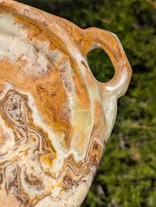 Plateau en onyx, 8 pouces, plat unique en pierre naturelle, pour la cuisine, la décoration de la maison, la vaisselle de restaurant, cadeau - Product Image 5