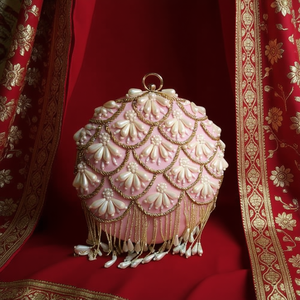 Indian Traditional Luxury Handbag Multicolor <b>Crystal</b> Glass <b>Beaded</b> Durable Artisan Craft Premium Baguette Fashion Accessories - Product Image 3