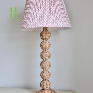 Best Selling Rattan <b>Lamp</b> <b>Base</b> <b>Table</b> <b>Lamp</b> Handwoven OEM Pendant Light for Home Decoration Variety of Colors Made in Vietnam HNH - Product Image 4