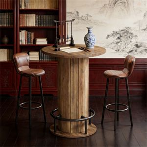 "Space-saving <b>Bar</b> <b>Table</b> <b>Round</b> or Coffee <b>Table</b> Versatile Design (<b>table</b> Only)" - Product Image 3