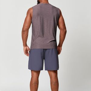 Custom Printed Logo Front Knitted Breathable <b>Moisture</b> <b>Wicking</b> Men Gym Tank Tops Sleeveless Casual <b>T</b>-<b>shirts</b> Activewear - Product Image 2