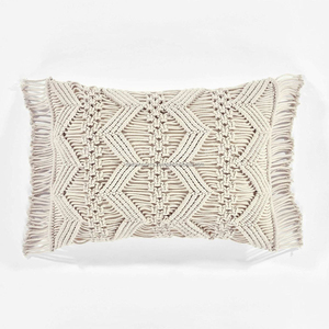 Funda de cojín de ganchillo de macramé hecha a mano, las últimas Fundas de cojín bohemio, funda de almohada personalizada, cojín de macramé de algodón - Product Image 1