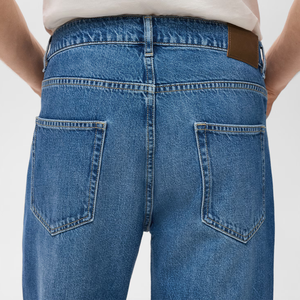 Pantalones de Mezclilla Vintage para Hombre, Cintura Media, Pantalones Largos, Impresión de Logotipo Personalizada, Servicio OEM - Product Image 3