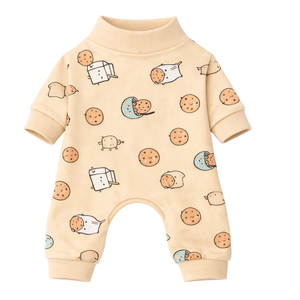 Dog <b>Pajamas</b> <b>Onesie</b> Cookies And Milk Print Soft Stretch Pet Sleepwear Cozy Breathable All Season Nightwear For Small Medium Dogs - Product Image 4