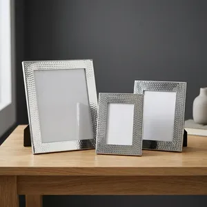 Silver Bamboo Style Rectangular Photo <b>Frame</b> Set Tabletop Display Decorative Home Office <b>Picture</b> <b>Frame</b> - Product Image 2