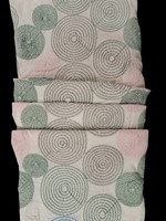 Offre Spéciale – Tissu Spirale Géométrique Élégant Sauge et Blanc – Broderie en Coton de Haute Qualité pour Tenues Ethniques et Projets de Couture Personnalisés