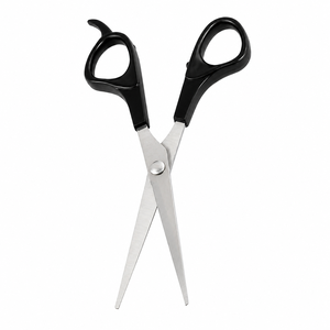 Ciseaux à cheveux en acier inoxydable avec manche en plastique noir, 6,7 pouces - Product Image 1
