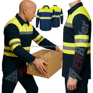 Unisex High-Visibility ANSI Work <b>Shirt</b> Long Sleeve <b>Hi</b>-<b>Vis</b> Construction Uniform Enhanced Reflective Safety Workwear Breathable - Product Image 6