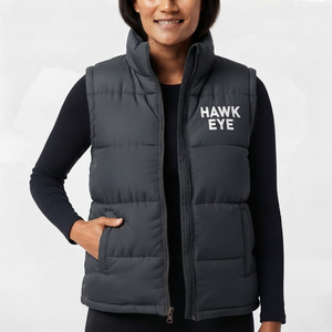 Chaleco Acolchado Sin Mangas para Mujer, Chaqueta de Invierno con Cuello Alto, Ropa Casual para Exteriores, Color Sólido - Product Image 1