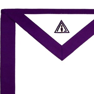 Delantal Masónico Single Star Trader con Centro Blanco y Emblema Triangular, Accesorio Formal para Vestimenta de Cuatro Estaciones - Product Image 2
