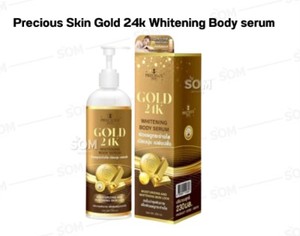 Sérum corporel éclaircissant PRECIOUS SKIN GOLD 24K 230ml. Produit hydratant et éclaircissant pour la peau, fabriqué en Thaïlande - Product Image 2
