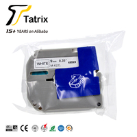 Tatrix 9mm Noir sur Blanc Compatible Cartouche D'étiquettes M-K221 MK 221 pour Imprimante Brother PT-65/70/80/90/M95