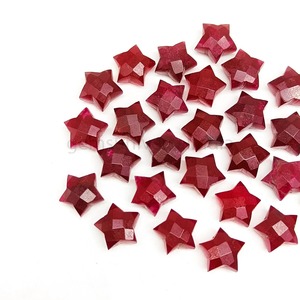 พลอยทับทิมสีแดงทรงดาวเจียระไนด้วยมือขนาด 10 มม. พลอยทับทิมสีแดงแบบเม็ดเดี่ยว ราคาขายส่งสำหรับทำเครื่องประดับ - Product Image 2