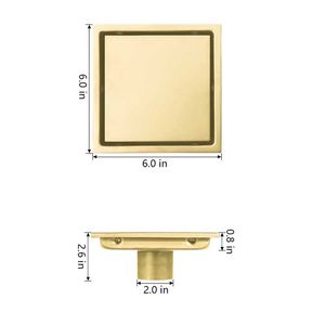 Sifone di scarico quadrato da 6 pollici per doccia - Product Image 5