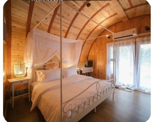 บ้านพักขนาดเล็กทรงจักจั่นสุดหรูสำหรับโรงแรม รีสอร์ท แคมป์ปิ้งกลางแจ้ง เต็นท์แกลมปิ้ง + จัดส่งฟรี - Product Image 3