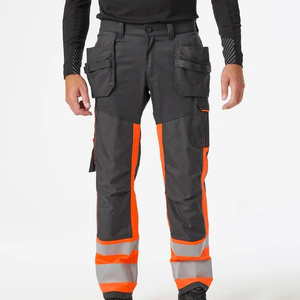 High Visibility <b>Work</b> Pants Polyester Reflective Safety <b>Trousers</b> with Multi Pockets for Industrial Workwear - Product Image 3