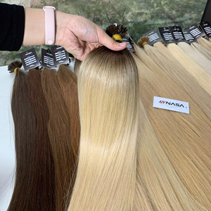 ราคาส่ง 100 กรัม ผมต่อแบบปลายแบน คุณภาพพรีเมียม ผมแท้เวียดนามทุกสี ยาว 60 ซม. - Product Image 1