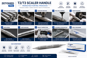 Premium Dental H3/<b>H4</b> Sickle Scaler Stainless Steel Professional Periodontal Scaling Instrument OEM Zetomed Pro - Product Image 5