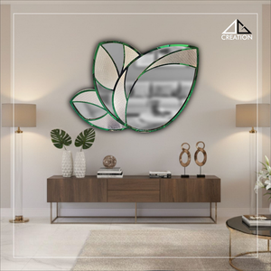 Designer Stainless Steel PVD Coated Wall-Mounted Art Decor Anti-Fog <b>Mirror</b> Bathroom Vanity Wedding Elegant <b>Irregular</b> - Product Image 5