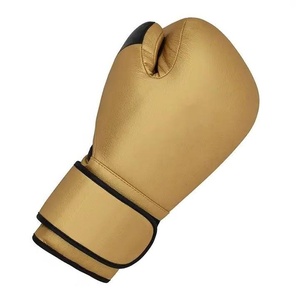 Gants de boxe en PU dorés pour adultes avec fermeture Velcro, équipement d'entraînement respirant - Product Image 2