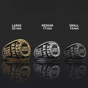 Bague d'université BOJ MCollege 022 personnalisée en argent avec diamant, bague de diplôme unisexe, certifiée GIA, micro-prix bas - Product Image 4