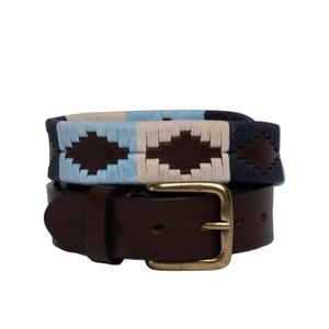 Ceinture unisexe en cuir de vache véritable avec boucle à ardillon en acier, imprimée par transfert thermique, réversible, robuste, écologique, largeur 3,8 cm, 140 cm - Product Image 1