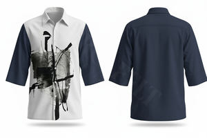 เสื้อเชิ้ตแขนยาวผ้าฝ้าย 100% พิมพ์ลายกราฟิกแบบกำหนดเอง สไตล์ลำลอง ติดกระดุม ใส่สบาย ทรงโอเวอร์ไซส์ - Product Image 5