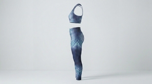 Meilleur design, impression personnalisée professionnelle, ensembles de yoga pour femmes, marque privée, à carreaux, 2 pièces, 100% polyester, léger, respirant - Product Image 2