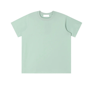 เสื้อยืดทรงบ็อกซี่ผ้าฝ้าย 100% ปรับแต่งได้สำหรับผู้ชาย แขนสั้น คอกลม ไหล่ตก น้ำหนักเบา ผ้าถักเนื้อแน่น แห้งเร็ว ด้านหน้าเรียบ - Product Image 1