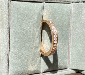 Anillo de Boda Estilo Hip Hop para Mujer, Chapado en Oro Real de 18K, con Diamante Redondo de Laboratorio, Corte Brillante, Color G - Product Image 4