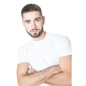 T-shirt de sport pour homme, coupe ajustée, en polyester, personnalisable, avec logo sur le devant, séchage rapide, pour la course à pied, la remise en forme, la salle de sport - Product Image 4