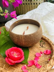 Coco-Eco Handmade <b>Coconut</b> Shell <b>Candle</b> with Natural <b>Coconut</b> Wax and Pure Essential oil for Home Decoration - Product Image 4