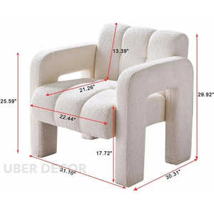 Avira Regal Boucle เก้าอี้สำหรับห้องนอนพร้อมส่ง - Product Image 6