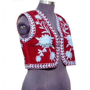 Chaqueta de Algodón 100% con Estampado Floral Cotrise para Mujer, Marca A2ZCraftBazar, Estilo Vintage, Transpirable, con Logotipo en la Espalda, Manga Media, Cuello Redondo - Product Image 3