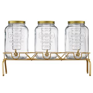 Set di 3 Dispenser per Bevande in Acciaio Inox da 2 Galloni con Supporto in Metallo per Feste di Spigo - Product Image 6