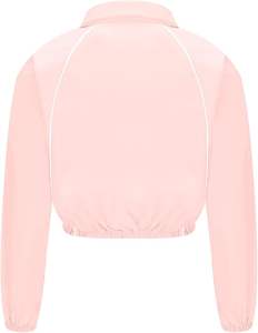 Ensemble coupe-vent de luxe pour femme en gros – Le meilleur modèle de jogging personnalisé deux pièces pour femme avec contraste de couleurs - Product Image 3