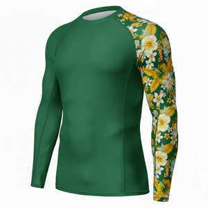 Long Sleeve Baselayer Digital <b>Printing</b> Anti-Bacterial UPF50 Men Sport Muscle T Shirt Logo <b>Surfing</b> Rash Guard BJJ Swimming top - Product Image 1